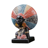 Maxbell African Woman Resin Figurine Tabletop Decoration for Shelf Display Versatile