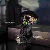 Maxbell Fishing Witch Statue Outdoor Funny Waterfalls Yard Craft Witch Fishing Decor