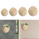 Maxbell Wall Hanging Basket Imitation Rattan Home Decor for Bathroom Flowers Bedroom XS
