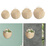 Maxbell Wall Hanging Basket Imitation Rattan Home Decor for Bathroom Flowers Bedroom XS