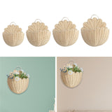Maxbell Wall Hanging Basket Imitation Rattan Home Decor for Bathroom Flowers Bedroom XS