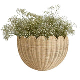 Maxbell Wall Hanging Basket Imitation Rattan Home Decor for Bathroom Flowers Bedroom XS