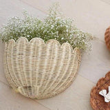 Maxbell Wall Hanging Basket Imitation Rattan Home Decor for Bathroom Flowers Bedroom XS