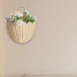 Maxbell Wall Hanging Basket Imitation Rattan Home Decor for Bathroom Flowers Bedroom S