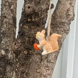 Maxbell 3x Hanging Squirrel Family Figurines Sculptures for Living Room Home Bedroom