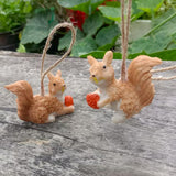 Maxbell 3x Hanging Squirrel Family Figurines Sculptures for Living Room Home Bedroom