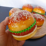 Maxbell Artificial Hamburger Festival Teaching Aid Living Room Fake Food Bread Model