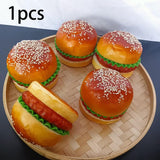 Maxbell Artificial Hamburger Festival Teaching Aid Living Room Fake Food Bread Model
