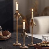 Maxbell Iron Candle Holder Antique Retro Design for Dining Table Living Room Bedroom