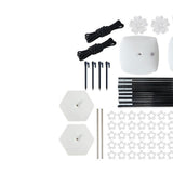 Maxbell Reusable Balloon Arch Kit with Stand Stable for Anniversary Birthday Wedding White Round Base