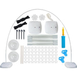 Maxbell Reusable Balloon Arch Kit with Stand Stable for Anniversary Birthday Wedding White Round Base