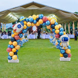 Maxbell Reusable Balloon Arch Kit with Stand Stable for Anniversary Birthday Wedding White Hex Base