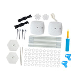 Maxbell Reusable Balloon Arch Kit with Stand Stable for Anniversary Birthday Wedding White Hex Base