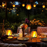 Maxbell Dancing Flame Solar Lantern Gift Decor Landscape Lamp for Lawn Patio Outside