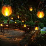 Maxbell Dancing Flame Solar Lantern Gift Decor Landscape Lamp for Lawn Patio Outside