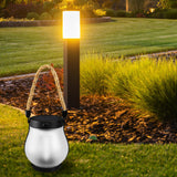 Maxbell Dancing Flame Solar Lantern Gift Decor Landscape Lamp for Lawn Patio Outside