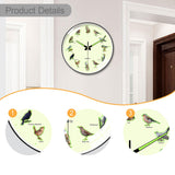 Maxbell Bird Themed Wall Clock Silent Round Gifts Wall Decor for Office School Study Black