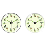 Maxbell Bird Themed Wall Clock Silent Round Gifts Wall Decor for Office School Study Black