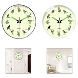 Maxbell Bird Themed Wall Clock Silent Round Gifts Wall Decor for Office School Study Black
