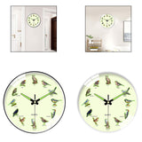Maxbell Bird Themed Wall Clock Silent Round Gifts Wall Decor for Office School Study Black
