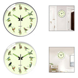 Maxbell Bird Themed Wall Clock Silent Round Gifts Wall Decor for Office School Study Black