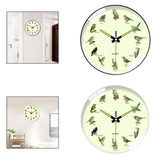 Maxbell Bird Themed Wall Clock Silent Round Gifts Wall Decor for Office School Study Black