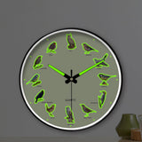 Maxbell Bird Themed Wall Clock Silent Round Gifts Wall Decor for Office School Study Black