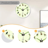 Maxbell Bird Themed Wall Clock Silent Round Gifts Wall Decor for Office School Study White