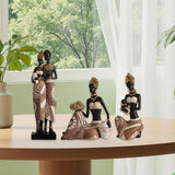 Maxbell African Statue Home Decor Aesthetic Ornament Shelf Housewarming Resin Statue
