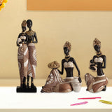 Maxbell African Statue Home Decor Aesthetic Ornament Shelf Housewarming Resin Statue
