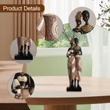 Maxbell African Statue Home Decor Aesthetic Ornament Shelf Housewarming Resin Statue