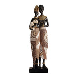Maxbell African Statue Home Decor Aesthetic Ornament Shelf Housewarming Resin Statue