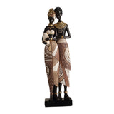 Maxbell African Statue Home Decor Aesthetic Ornament Shelf Housewarming Resin Statue