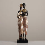 Maxbell African Statue Home Decor Aesthetic Ornament Shelf Housewarming Resin Statue