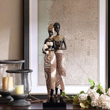 Maxbell African Statue Home Decor Aesthetic Ornament Shelf Housewarming Resin Statue