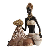Maxbell African Statue Home Decor Aesthetic Ornament Shelf Housewarming Resin Statue