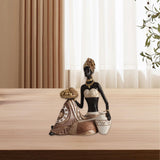 Maxbell African Statue Home Decor Aesthetic Ornament Shelf Housewarming Resin Statue