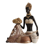 Maxbell African Statue Home Decor Aesthetic Ornament Shelf Housewarming Resin Statue