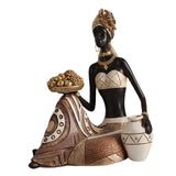 Maxbell African Statue Home Decor Aesthetic Ornament Shelf Housewarming Resin Statue
