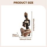 Maxbell African Statue Home Decor Aesthetic Ornament Shelf Housewarming Resin Statue
