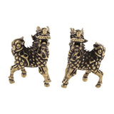 Maxbell 2x Feng Shui Pixiu Statue Chinese Mythical Beast for Office Bedroom Tabletop