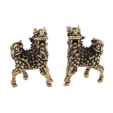 Maxbell 2x Feng Shui Pixiu Statue Chinese Mythical Beast for Office Bedroom Tabletop