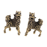 Maxbell 2x Feng Shui Pixiu Statue Chinese Mythical Beast for Office Bedroom Tabletop