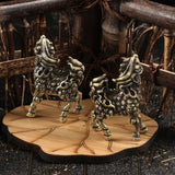 Maxbell 2x Feng Shui Pixiu Statue Chinese Mythical Beast for Office Bedroom Tabletop
