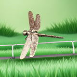 Maxbell Dragonfly Statue Collectible Brass Dragonfly Figurines for Patio Lawn Office