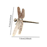 Maxbell Dragonfly Statue Collectible Brass Dragonfly Figurines for Patio Lawn Office