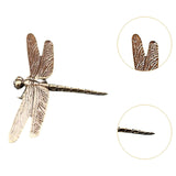 Maxbell Dragonfly Statue Collectible Brass Dragonfly Figurines for Patio Lawn Office