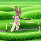 Maxbell Dragonfly Statue Collectible Brass Dragonfly Figurines for Patio Lawn Office