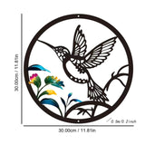 Maxbell Round Metal Bird Wall Art Decor Abstract Decoration for Garden Bedroom Porch