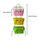 Maxbell Wall Hanging Basket Bohemian Woven Wall Basket for Living Room Bedroom Decor Pink Yellow Green